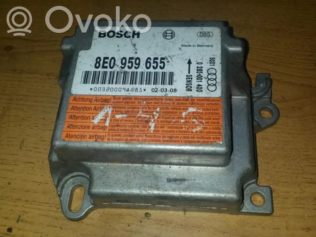 Unidad de control/módulo del Airbag   8E0959655,0285001400,0285001400,8E0959655
