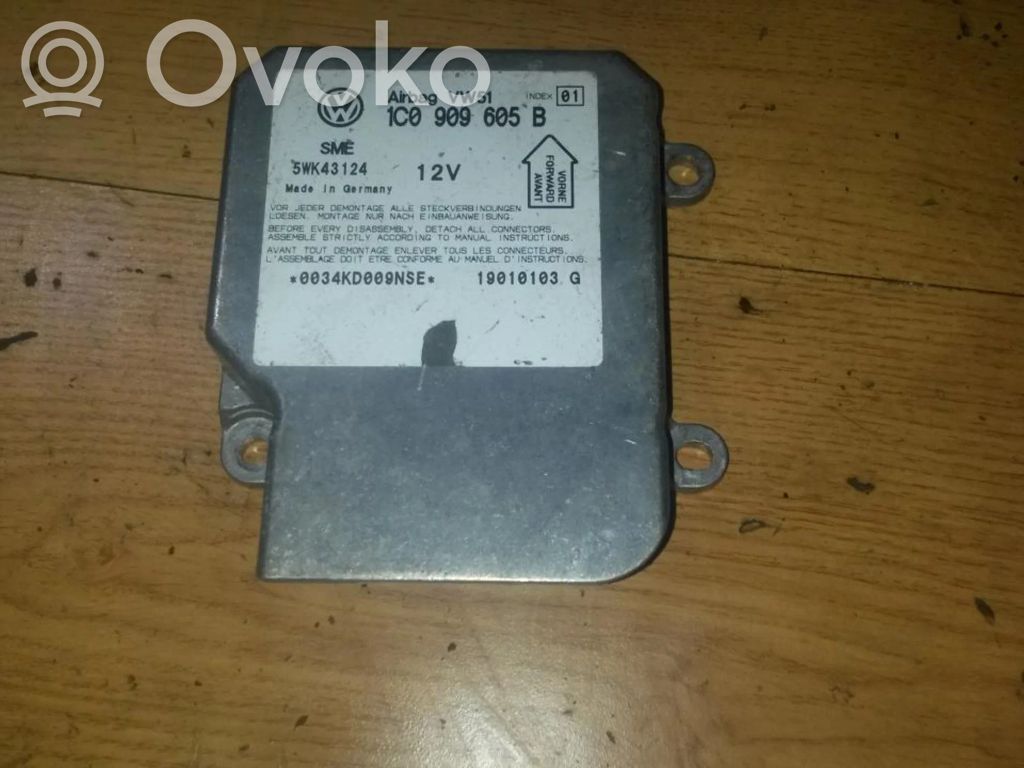 Unidad de control/módulo del Airbag   1C0909605B,5WK43122,1C0909605B,5WK43122