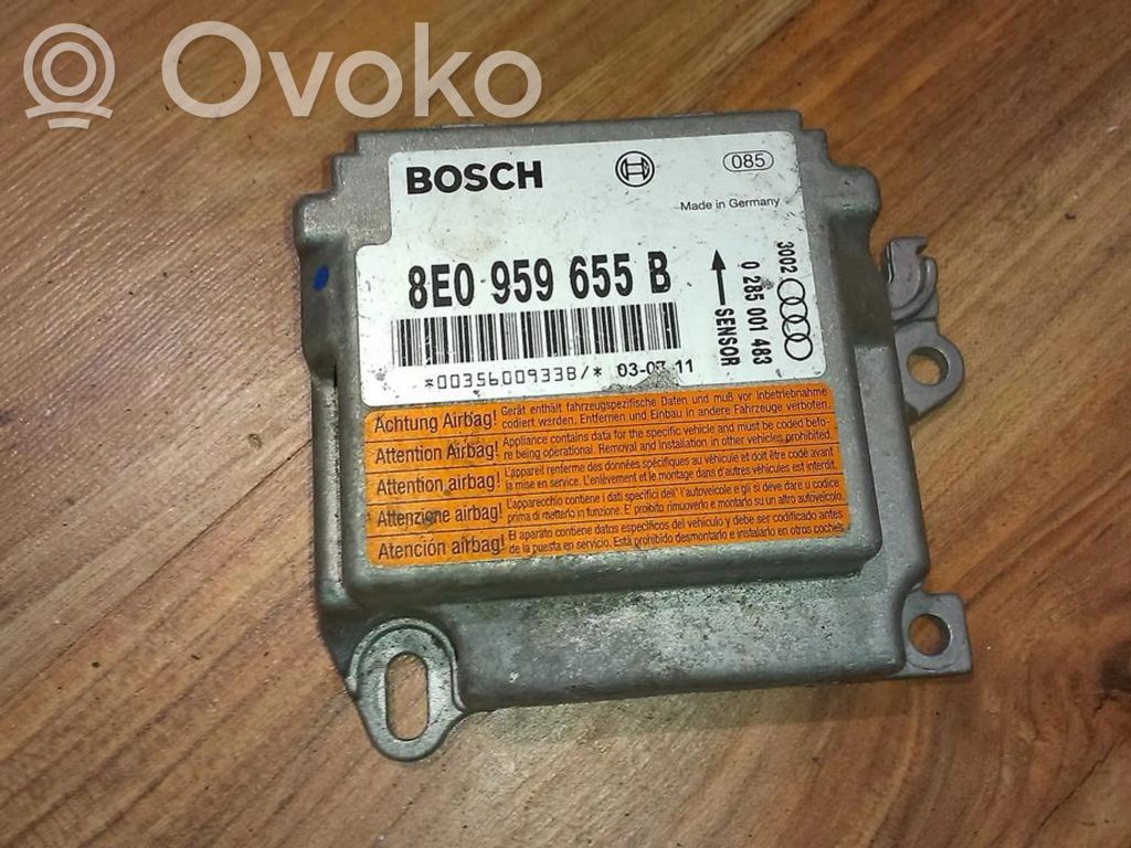 Audi A4 S4 B6 8E 8H Unitate/modul de comandă airbaguri
