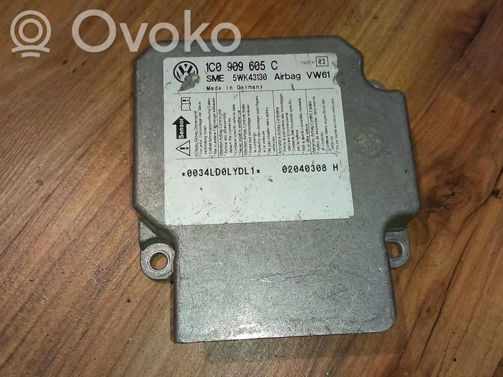 Volkswagen PASSAT B5 Unitate/modul de comandă airbaguri 