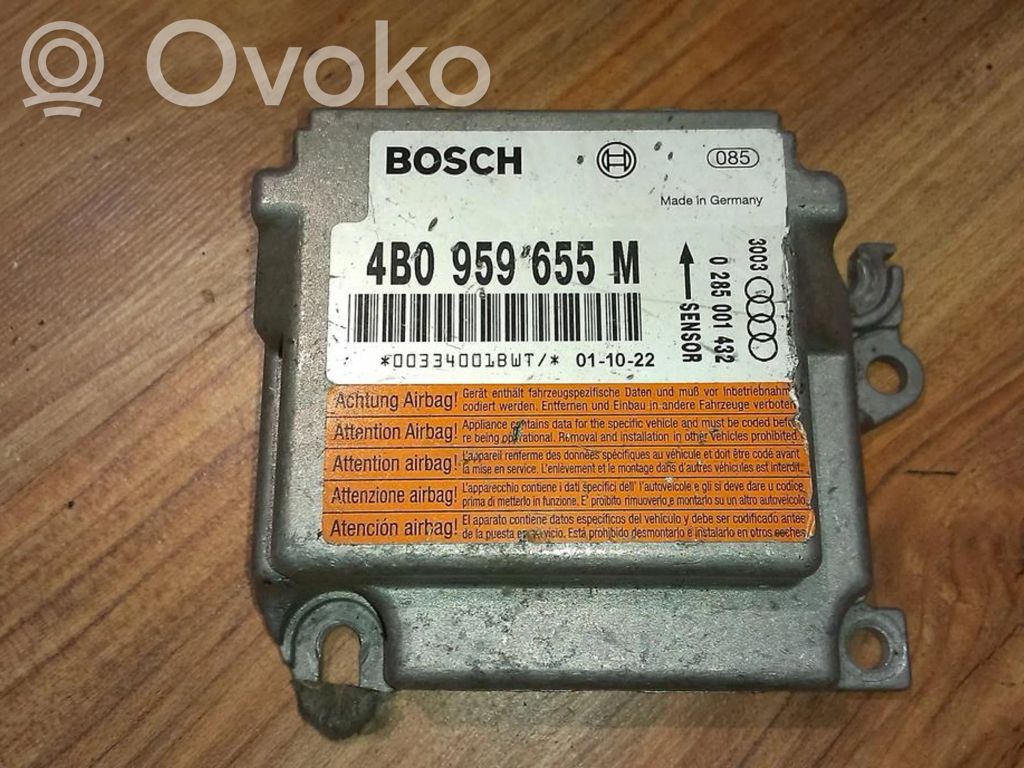 Unidad de control/módulo del Airbag   4B0959655M,0285001432,0285001432,4B0959655M