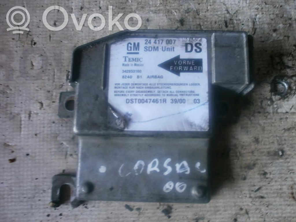 Opel Corsa C Airbag control unit/module 