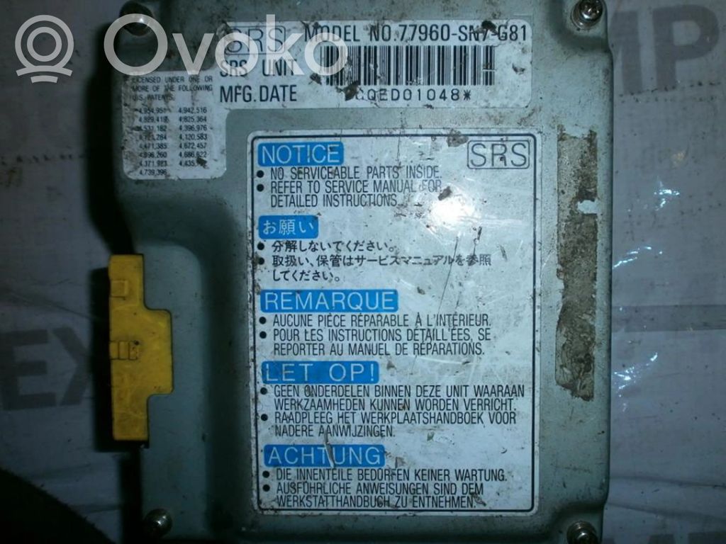 Airbag control unit/module   77960SN7G81,93C46,77960SN7G81,93C46