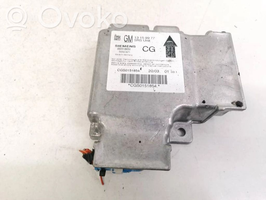 Opel Signum Centralina/modulo airbag