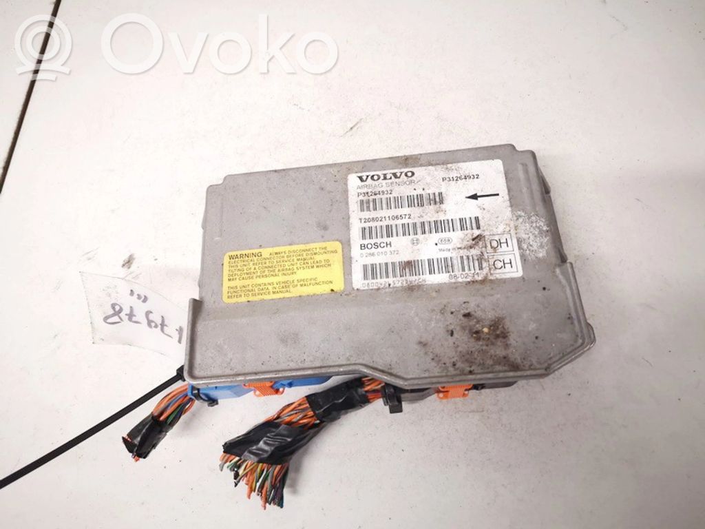 Module de contrôle airbag   P31264932,0285010372,0285010372,P31264932