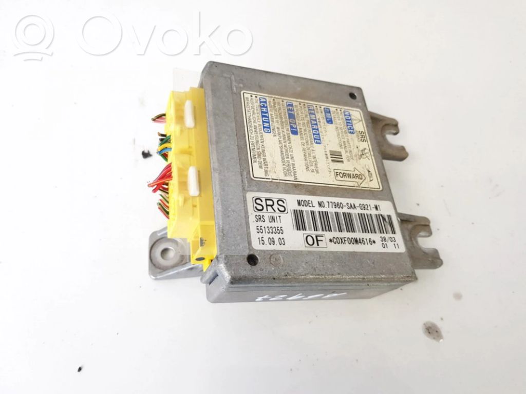 Airbag control unit/module   77960SAAG921M1,55133355,55133355,77960SAAG921M1,COXF00M4616