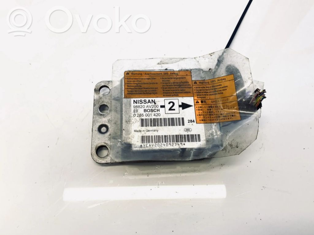 Centralina/modulo airbag   98820AV200,0285001420,0285001420,98820AV200