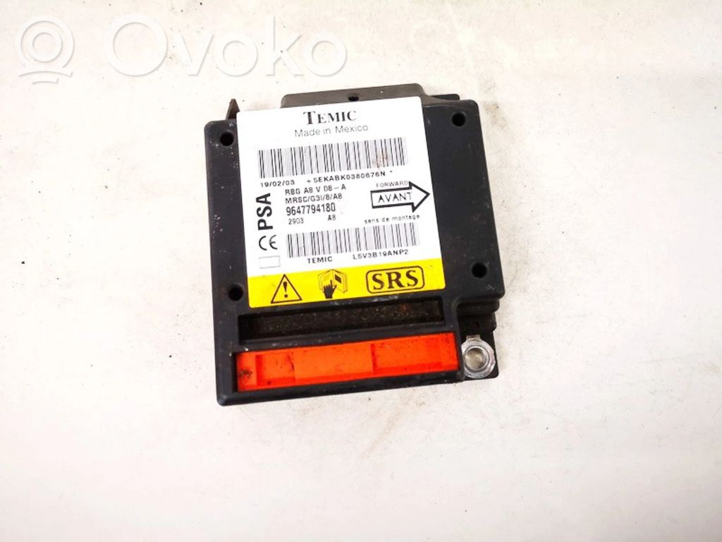 Module de contrôle airbag   9647794180,9647794180