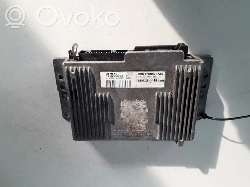 Unidad de control/módulo del motor   7700105980,S115300202A,7700105980,HOM7700875745,S115300202A