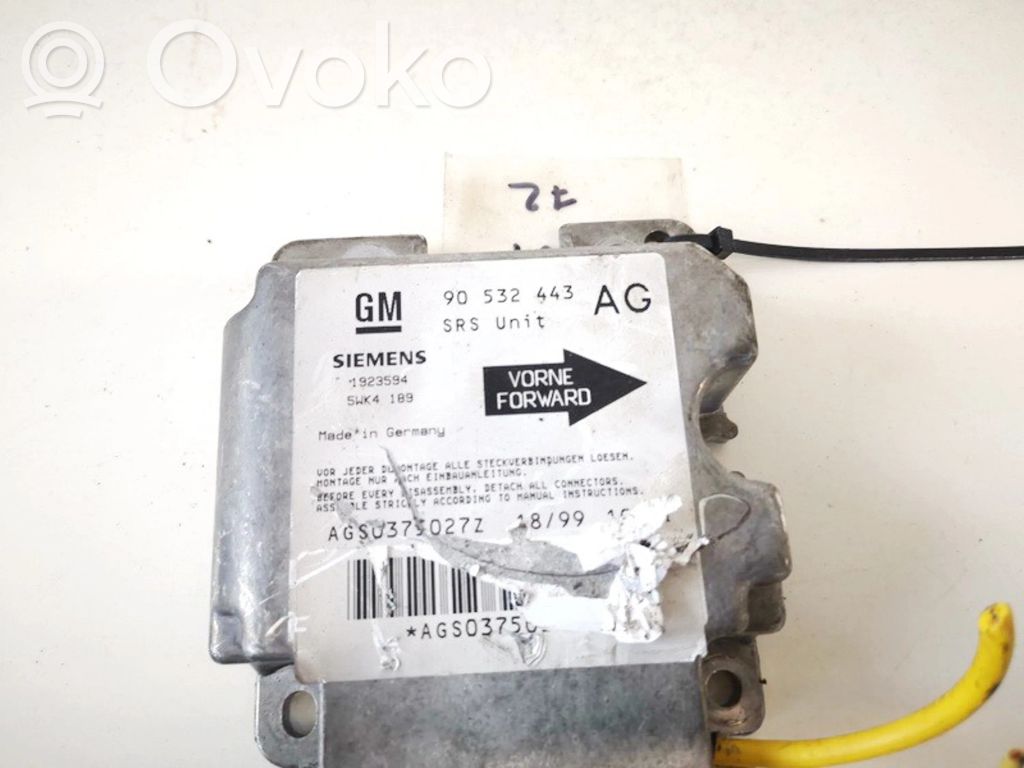 Opel Corsa B Turvatyynyn ohjainlaite/moduuli 