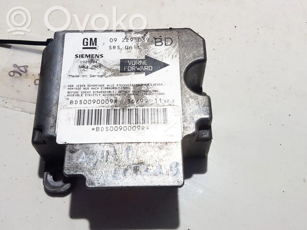 Opel Vectra B Unitate/modul de comandă airbaguri 