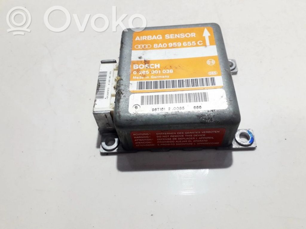 Airbagsteuergerät   8A0959655C,0285001038,0285001038,8A0959655C
