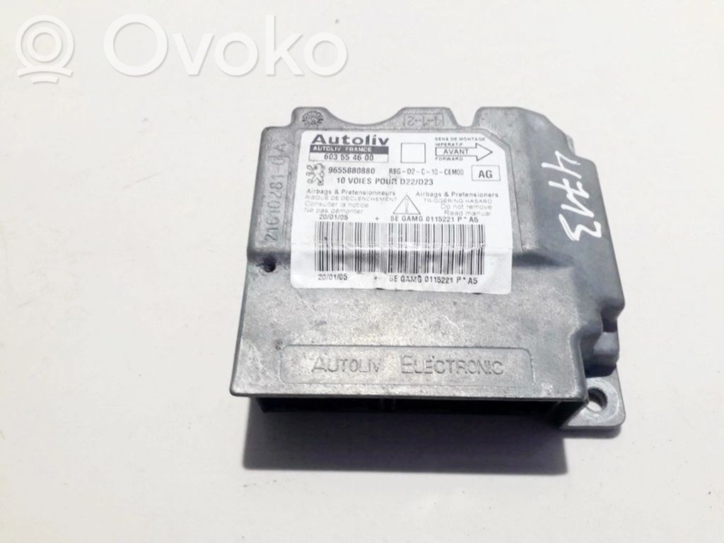 Module de contrôle airbag   603554600,9655880880,603554600,9655880880