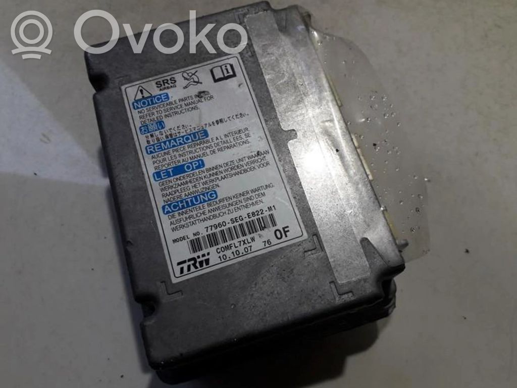 Honda Accord Unitate/modul de comandă airbaguri 