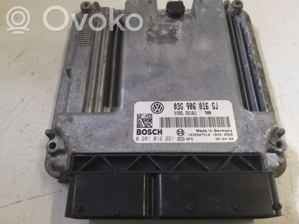 Engine control unit/module   03G906016GJ,0281012221,0281012221,03G906016GJ,1039S07510