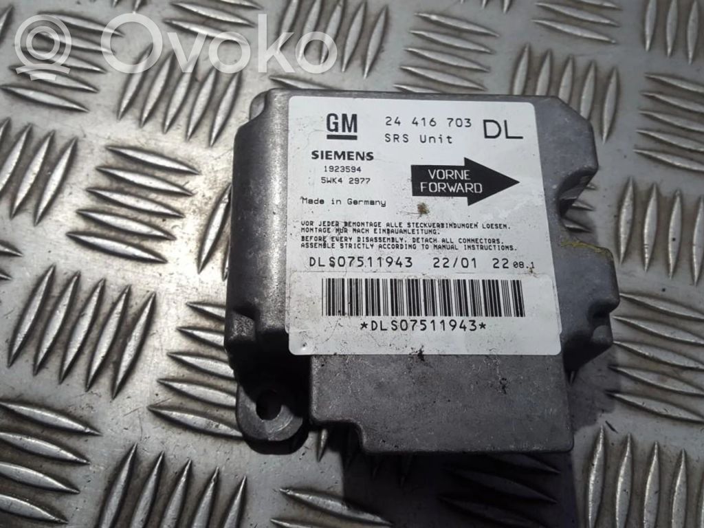 Opel Astra G Unitate/modul de comandă airbaguri 