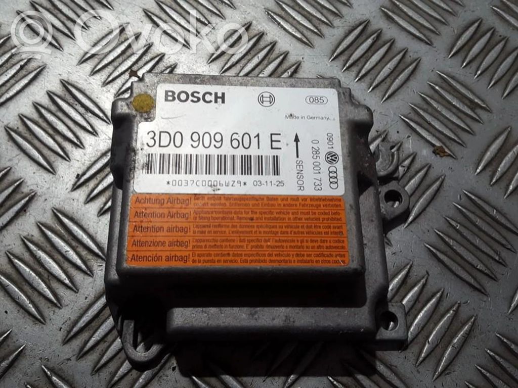 Unidad de control/módulo del Airbag   3D0909601E,0285001733,0285001733,3D0909601E