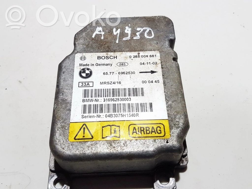 Unidad de control/módulo del Airbag   0285001681,65776962530,0285001681,65776962530