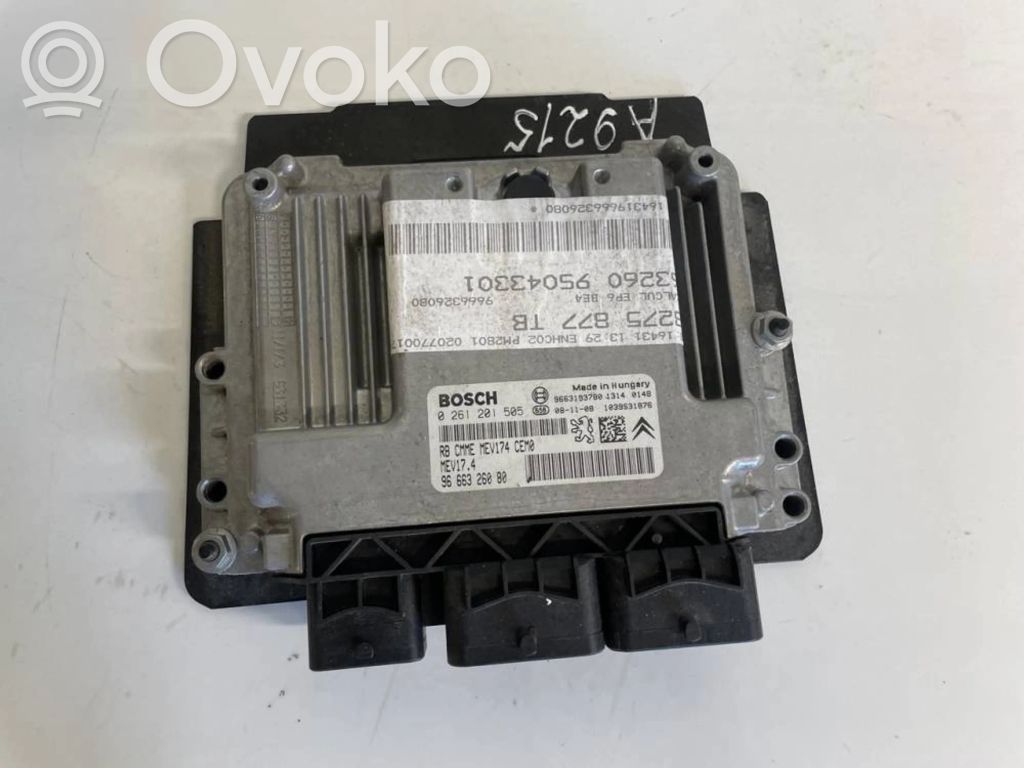 Engine control unit/module   9666326080,0261201505,0261201505,1039S31876,9663193780,9666326080