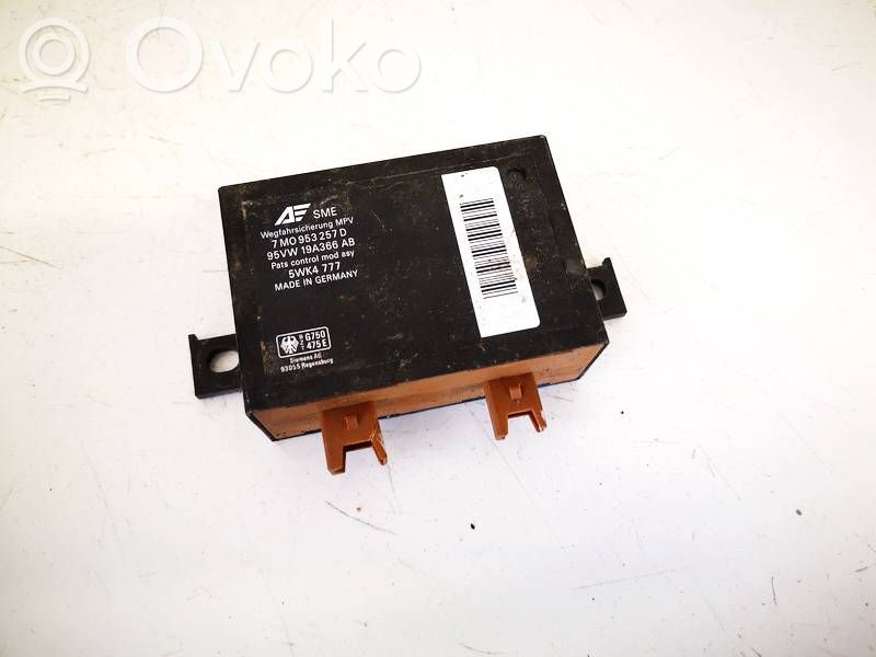 Unité de commande dispositif d'immobilisation   7M0953257D,5WK4777,7M0953257D,95VW19A366AB