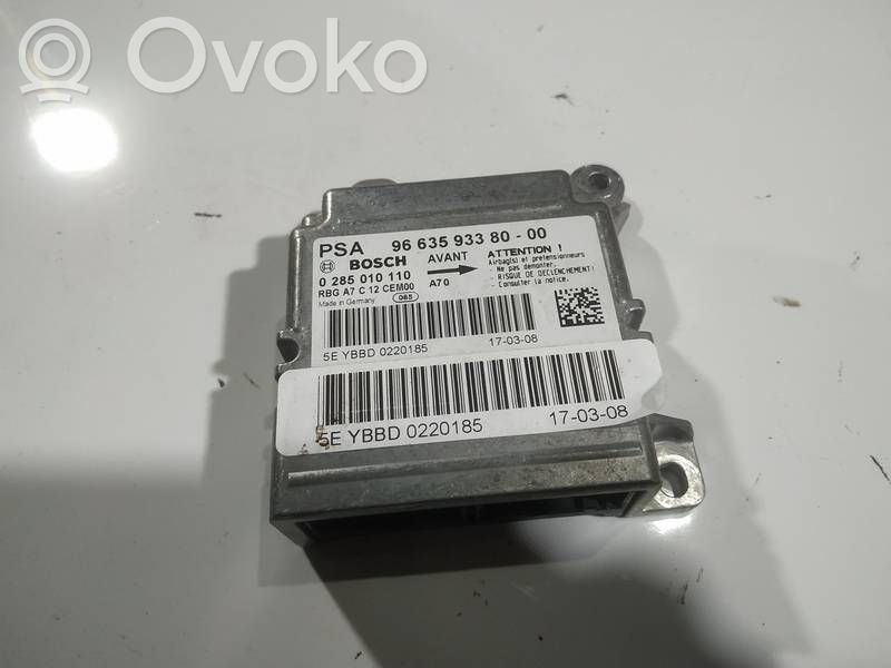 Peugeot 207 Unitate/modul de comandă airbaguri 