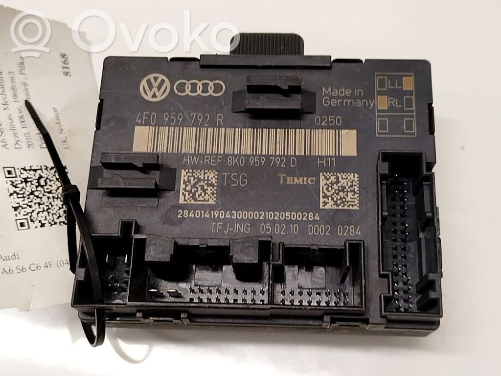 Audi A6 S6 C6 4F Centralina/modulo portiere 