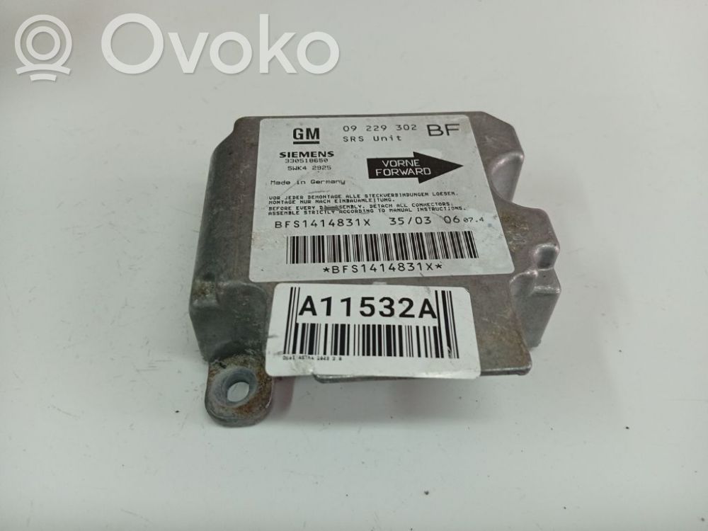 Opel Astra G Centralina/modulo airbag 