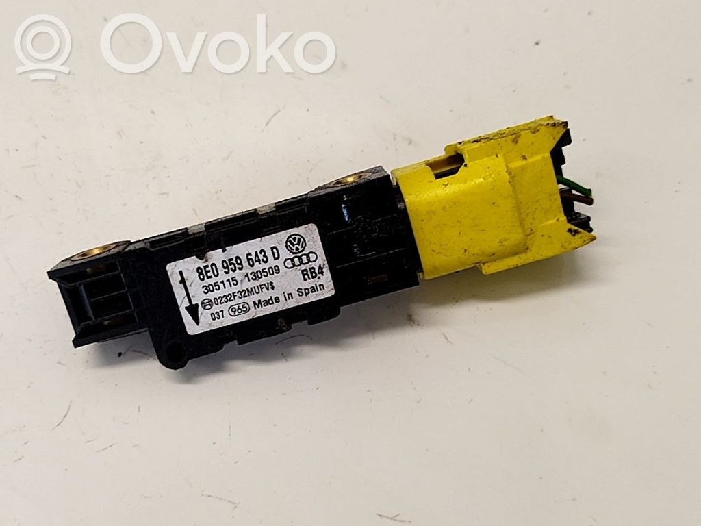 Audi A4 S4 B6 8E 8H Sensor impacto/accidente para activar Airbag 