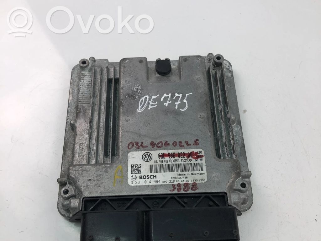 Volkswagen Scirocco Unidad de control/módulo ECU del motor 