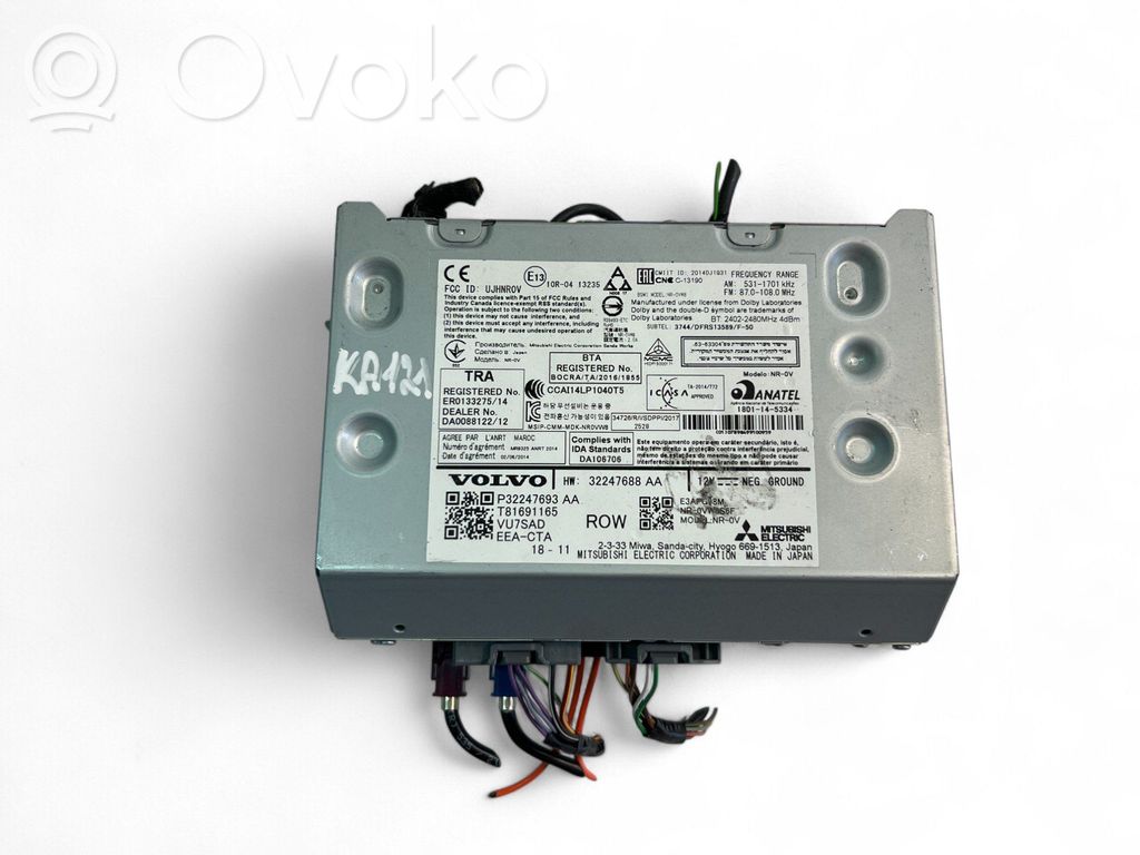Volvo XC40 Panel / Radioodtwarzacz CD/DVD/GPS 
