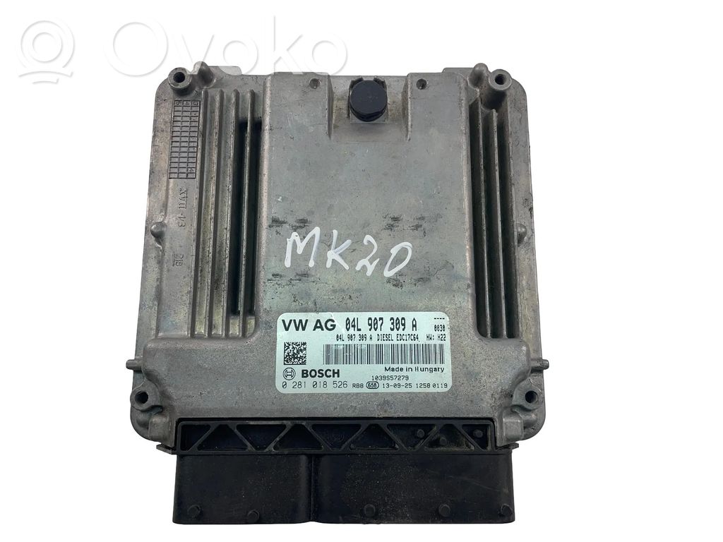 Engine control unit/module ECU   04L907309A,0281018526