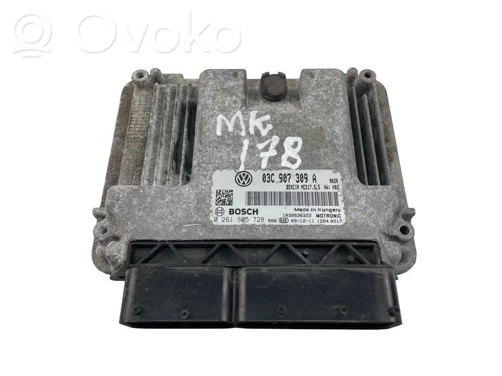 Engine control unit/module ECU   03C907309A,0261S05728
