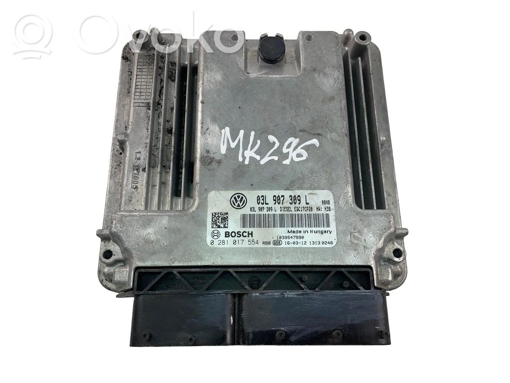 Volkswagen Transporter - Caravelle T5 Komputer / Sterownik ECU silnika 