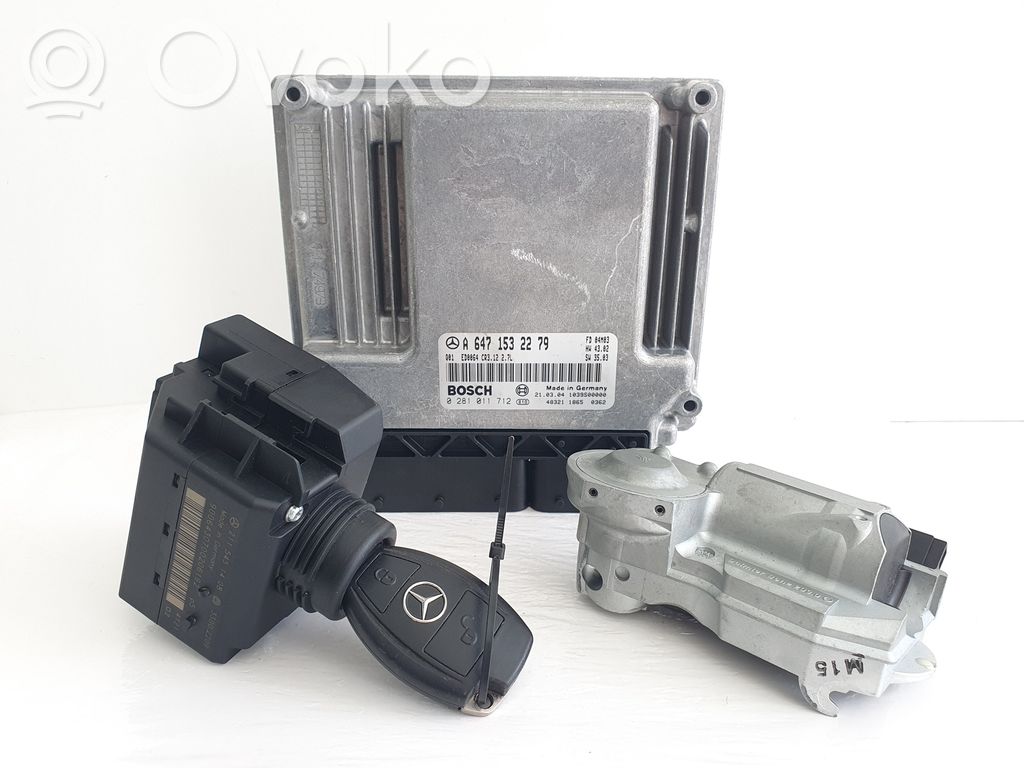Mercedes-Benz E W211 Engine ECU kit and lock set 