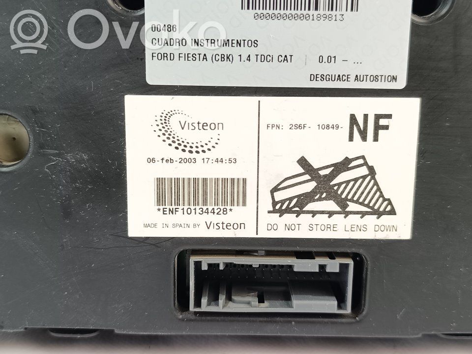 Ford Fiesta Speedometer (instrument cluster) 