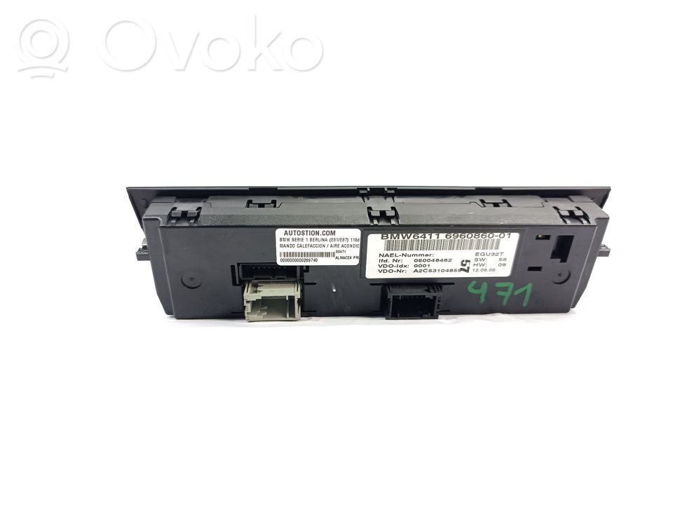 BMW 1 E81 E87 Climate control unit 