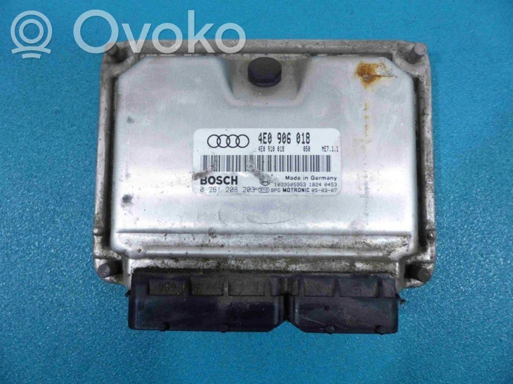 Unidad de control/módulo ECU del motor   4E0906018,IMPRK903067,0261208203