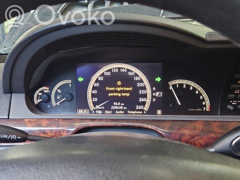 Mercedes-Benz S W221 Tachimetro (quadro strumenti) 