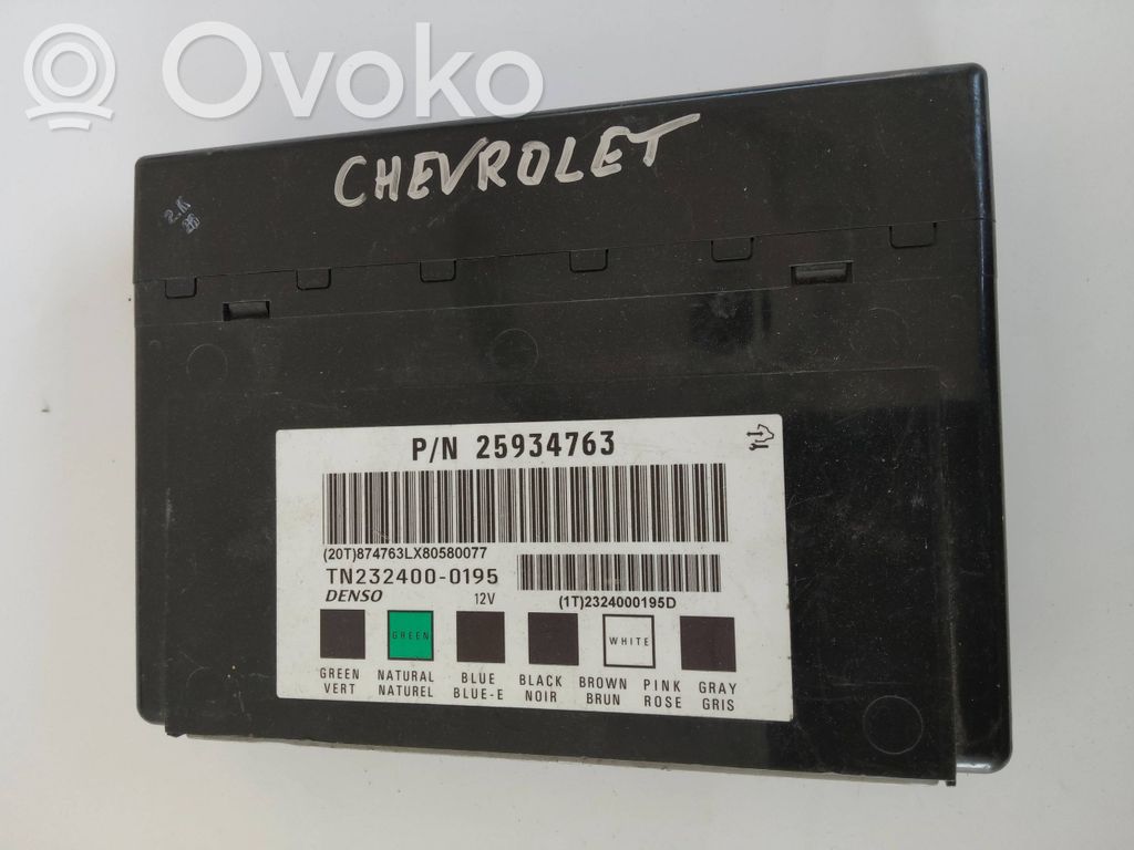 Chevrolet Captiva Other control units/modules 