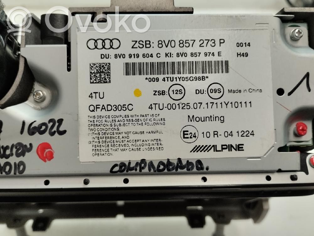 Bildschirm / Display / Anzeige   8V0857273P