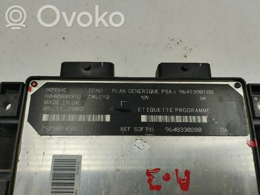 Unitate/modul de control motor   9641390180