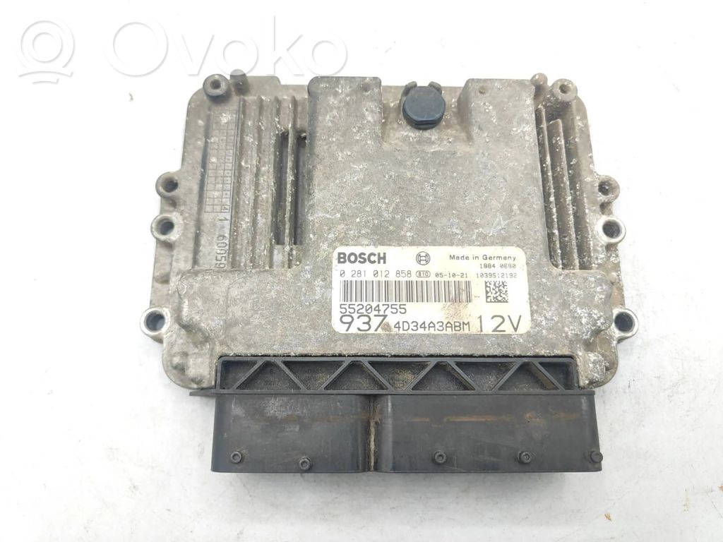 Engine control unit/module   55204755,4D34A3ABM,0281012858