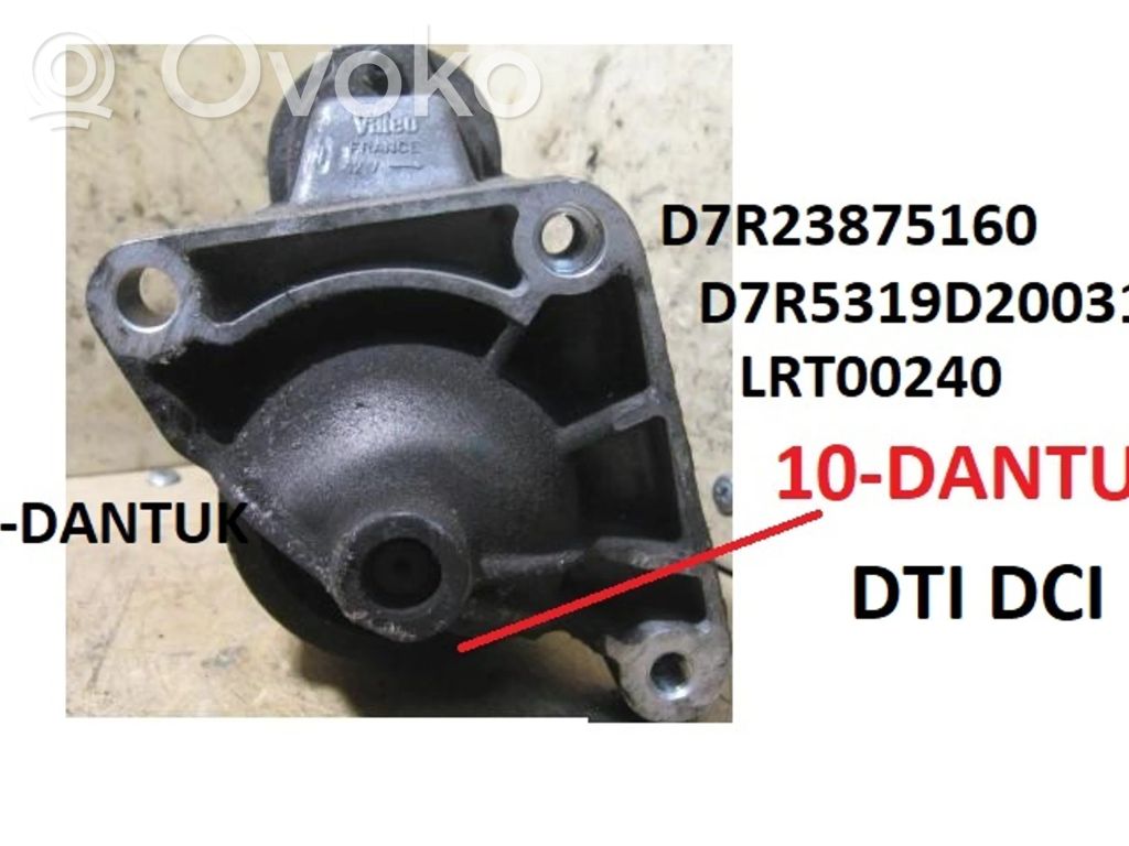 Nissan Primastar Motor de arranque 