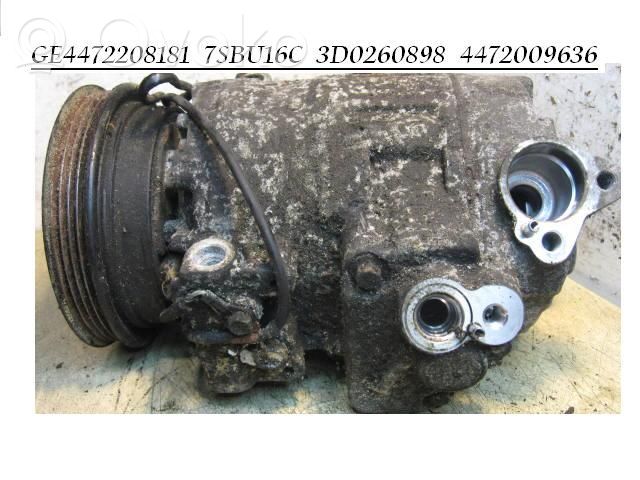 Kompresor / Sprężarka klimatyzacji A/C   GE4472208181,7SBU16C,3D0260898,4472009636