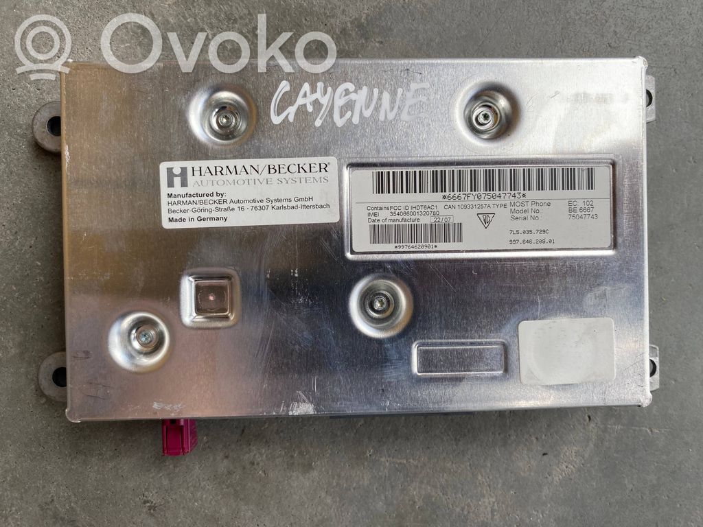 Porsche Cayenne (9PA) Unidad de control/módulo del teléfono 