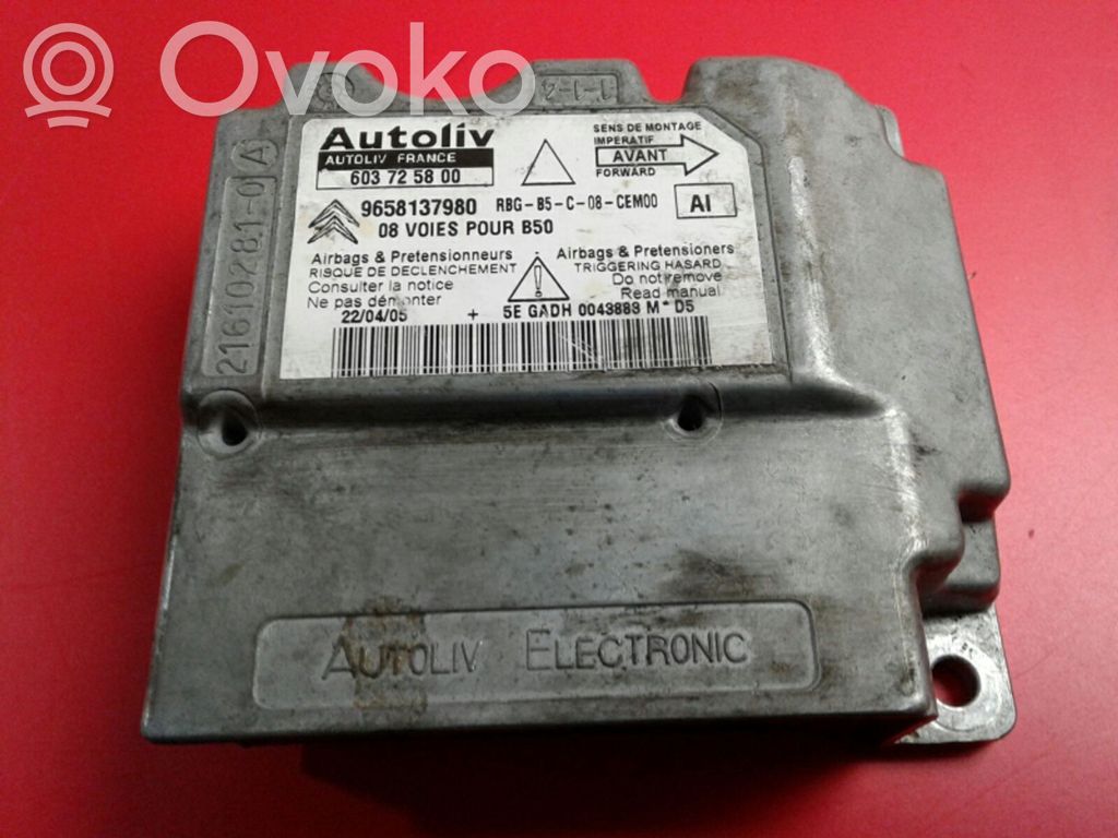 Airbag control unit/module   9658137980