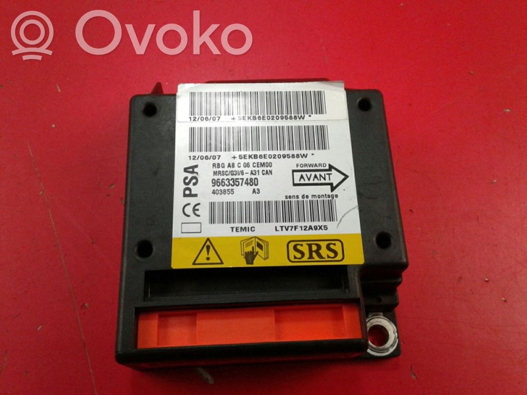 Airbag control unit/module   9663357480