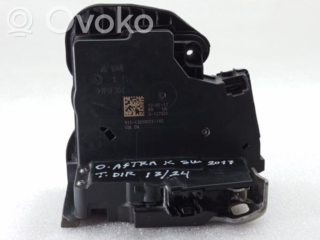 Opel Astra K Zamek drzwi tylnych 