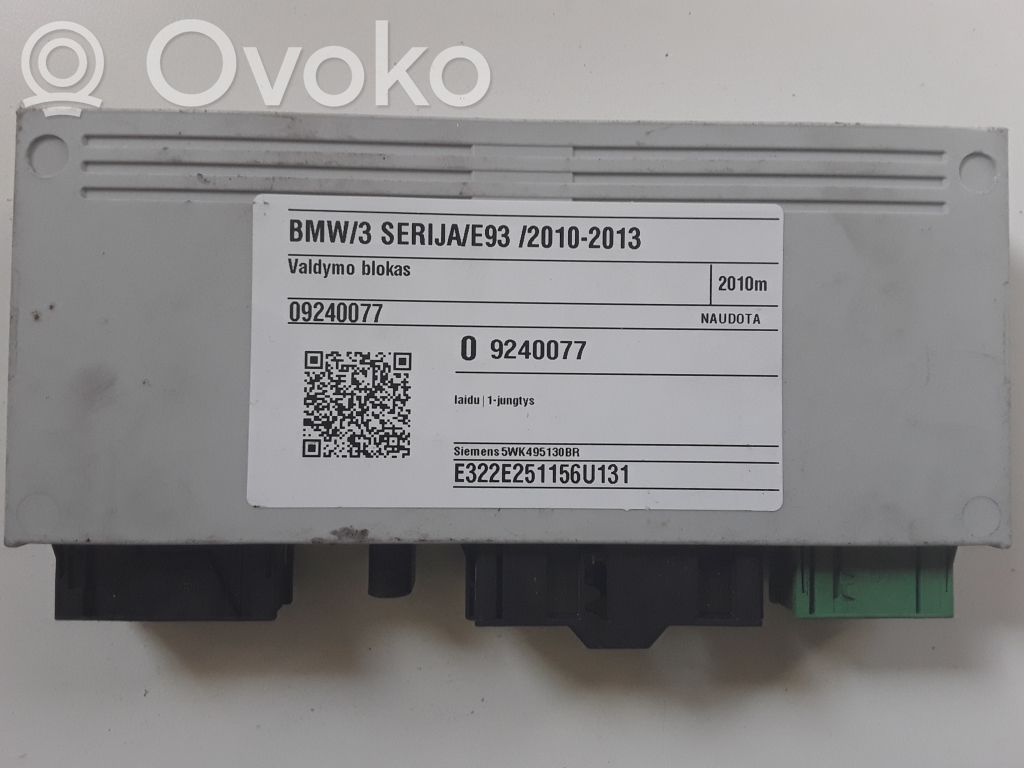 BMW 3 E92 E93 Other control units/modules 
