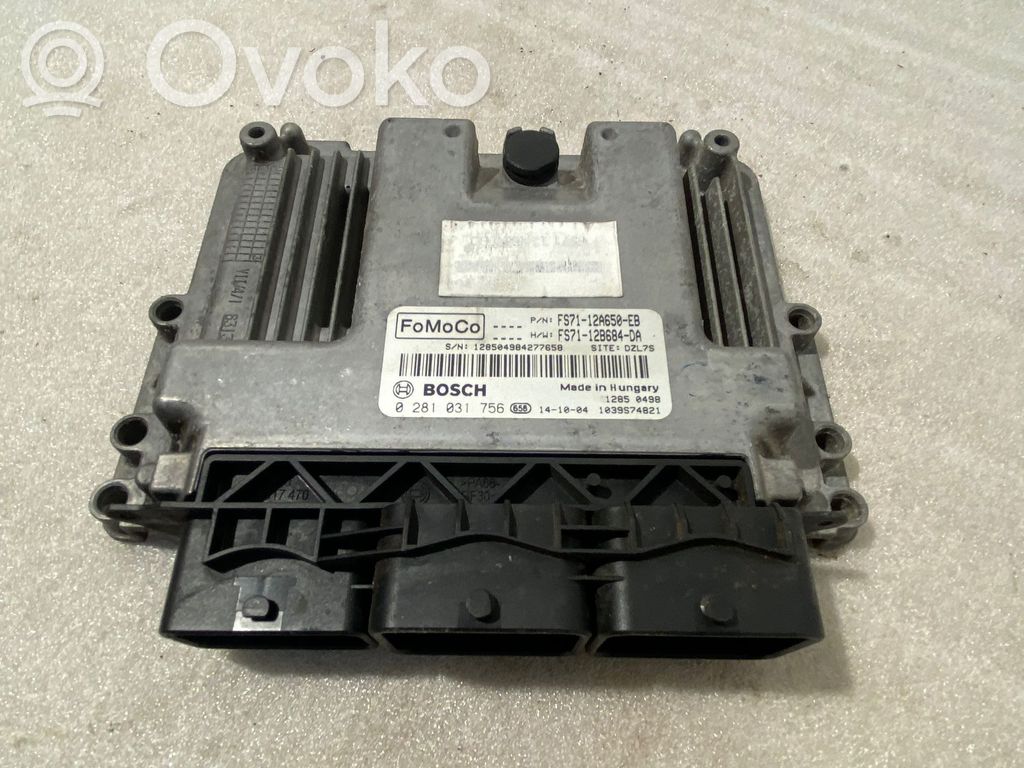 Engine control unit/module   FS7112A650EB,0281031756,FS7112B684DA
